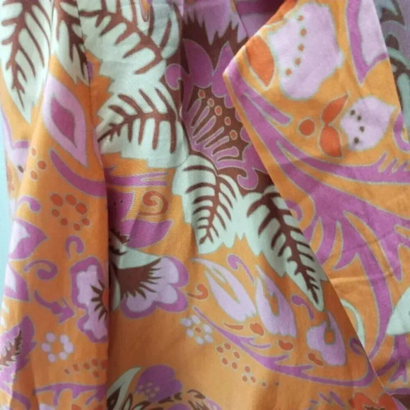 Alexis Beax Blouson-sleeve Printed Crepe Blouse In Orange Blossom L - Picture 7 of 16